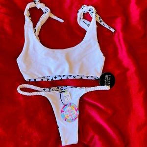 Moana Bikini, white and black “Blinky” set